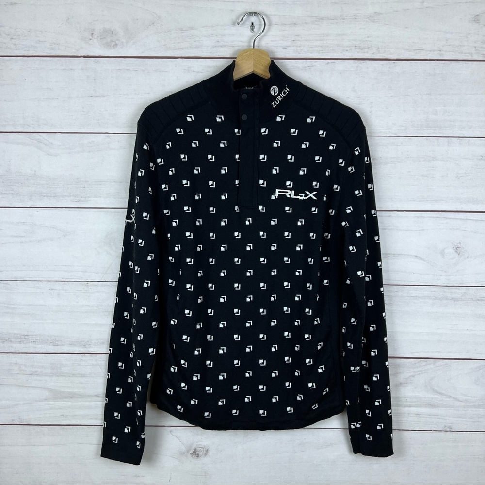 RARE RLX Ralph Lauren The Biltmore Zurich Tour Golf 1/4 Zip Sweater Small